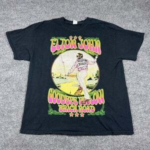 Elton John Shirt Men's XL Goodbye Yellow Brick Road World Tour 2016 Black